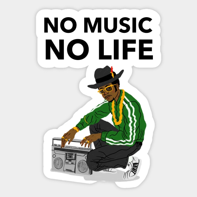 No Music No Life Sticker by Jitesh Kundra